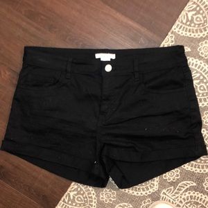 Black H&M shorts, high waisted with large pockets